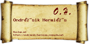 Ondrásik Hermiás névjegykártya